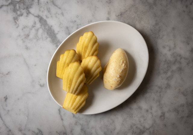 Madelines on a white plate 