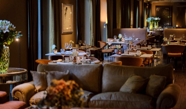 fine dining restaurant with a sofa 