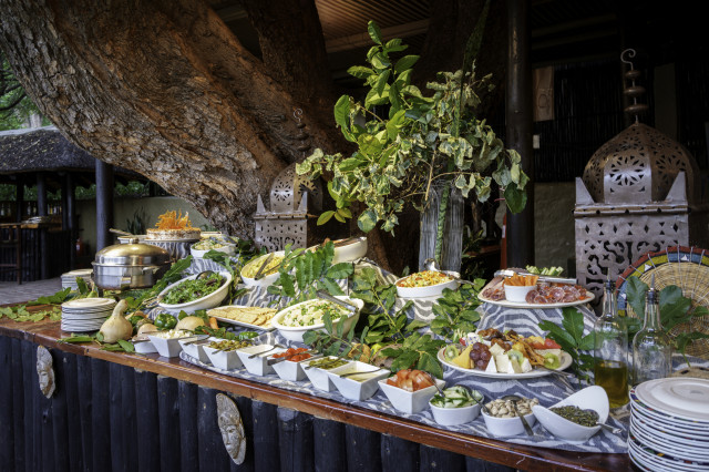 buffet at chobe game lodge 
