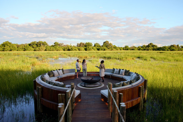 firedeck area at sediba sa rona in botswana