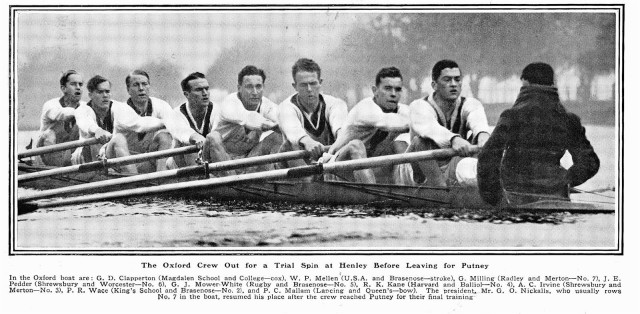 A photo from the 1923 Oxford vs Cambridge Boat Race