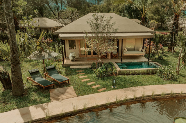 exterior view of double room at twinpalms tented camp phuket