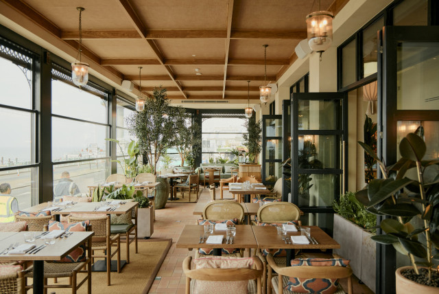 restaurant terrace area with sea views