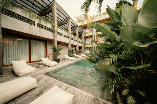 outdoor pool at TheHub in Bali