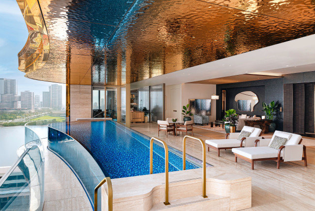 apartment suite with infinity pool