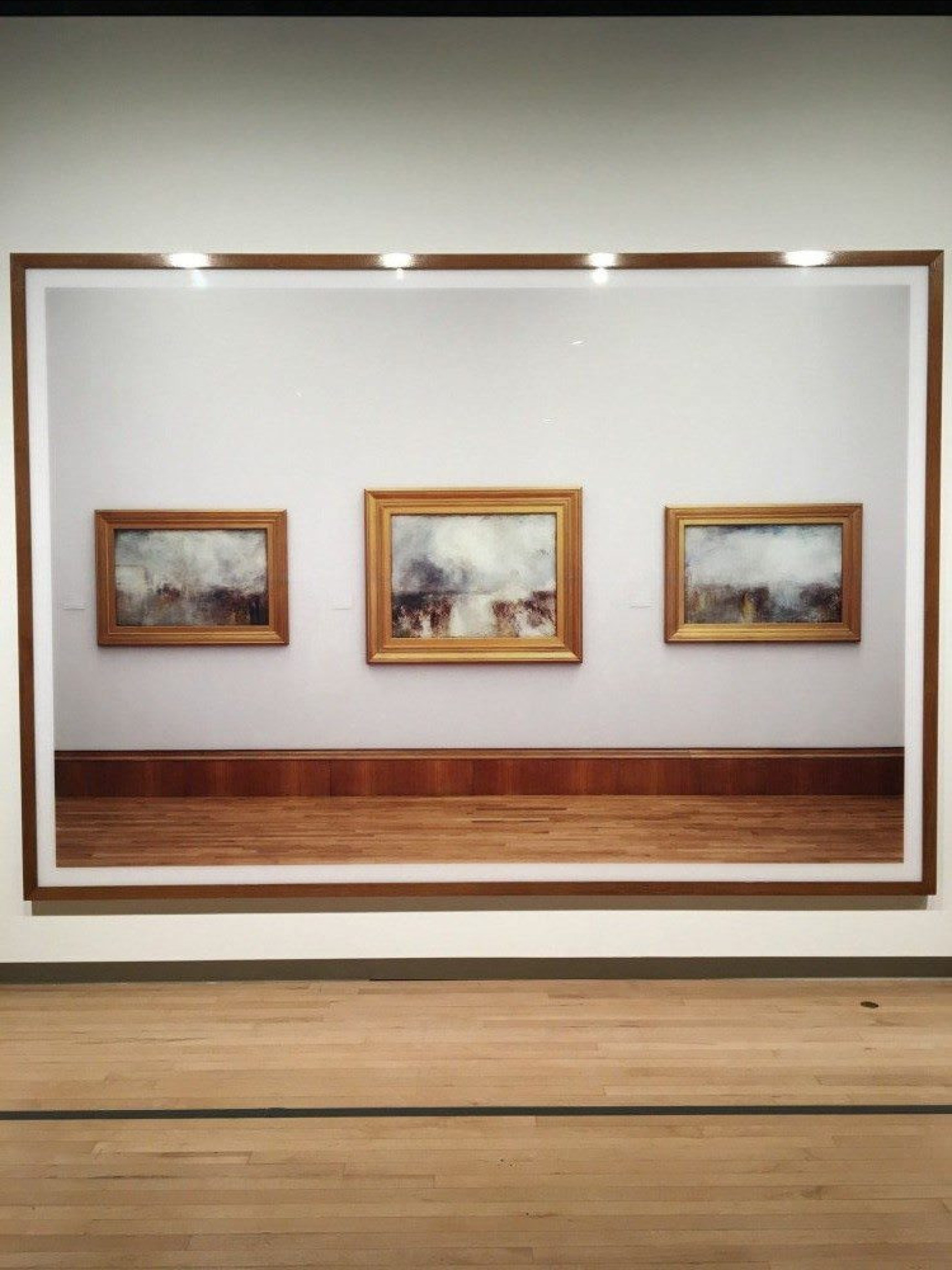 Andrea Gursky artwork - 3 paintings on a wall