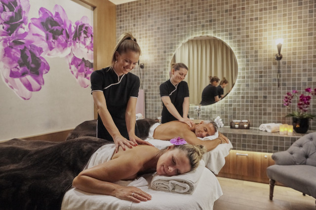 spa treatment room at hotel aria 