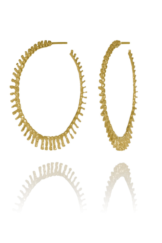 statement gold earrings