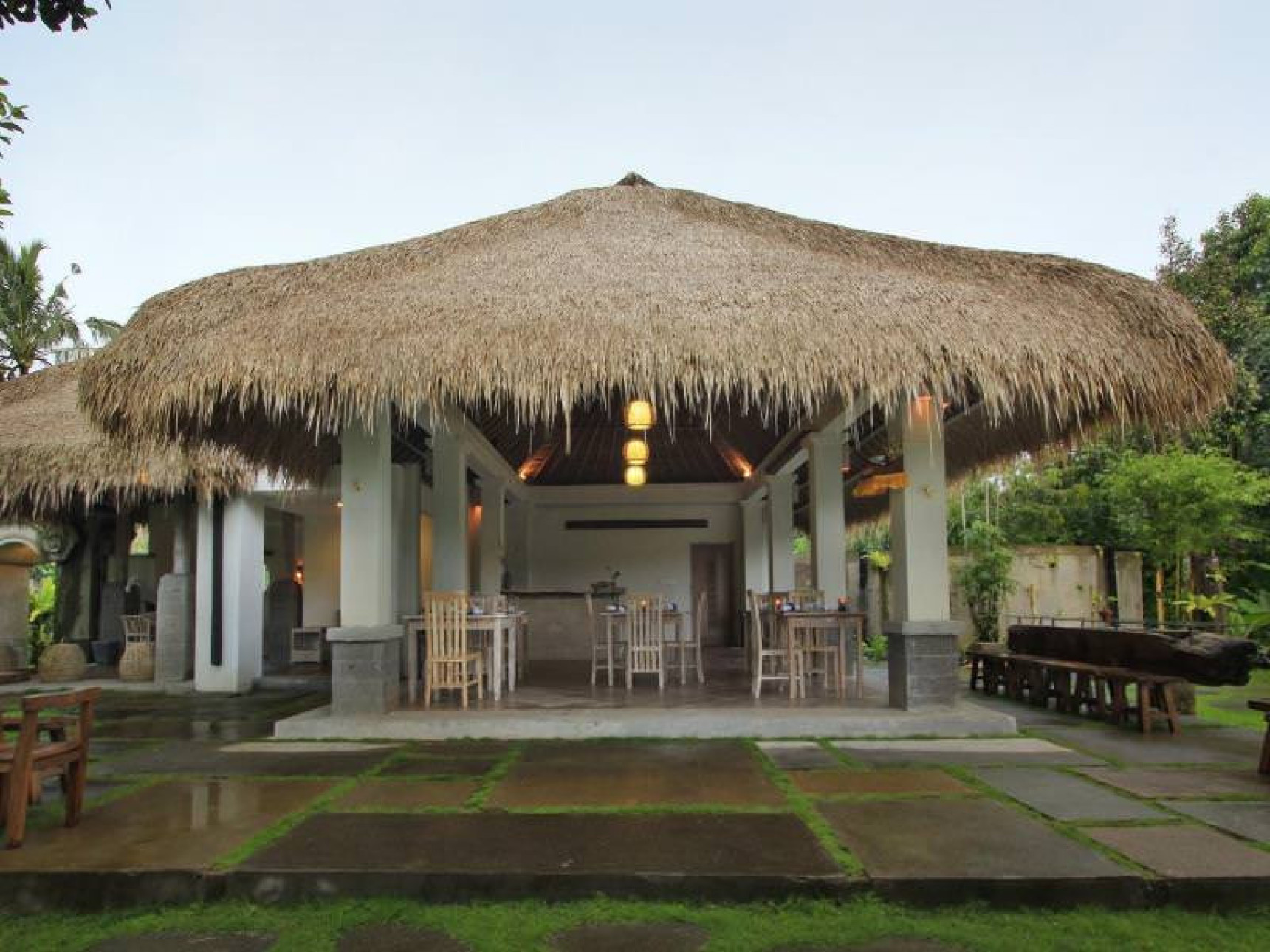 Bali Yoga retreat hotel exterior - bamboo roof