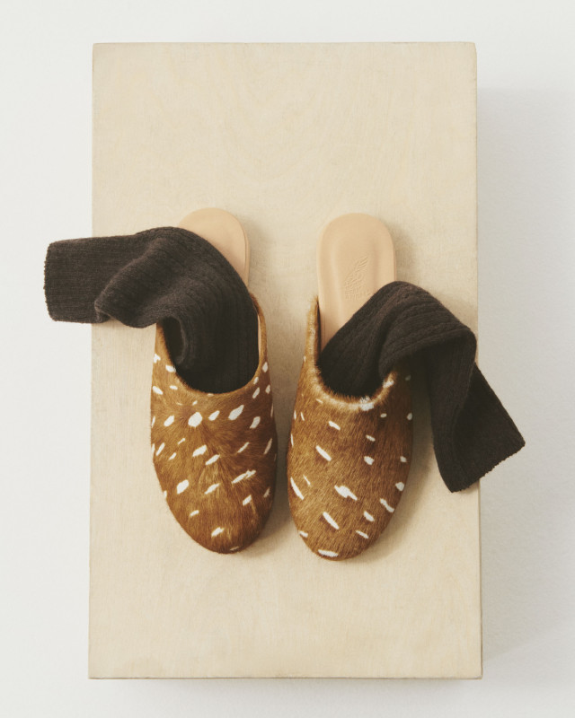 bambi print slippers