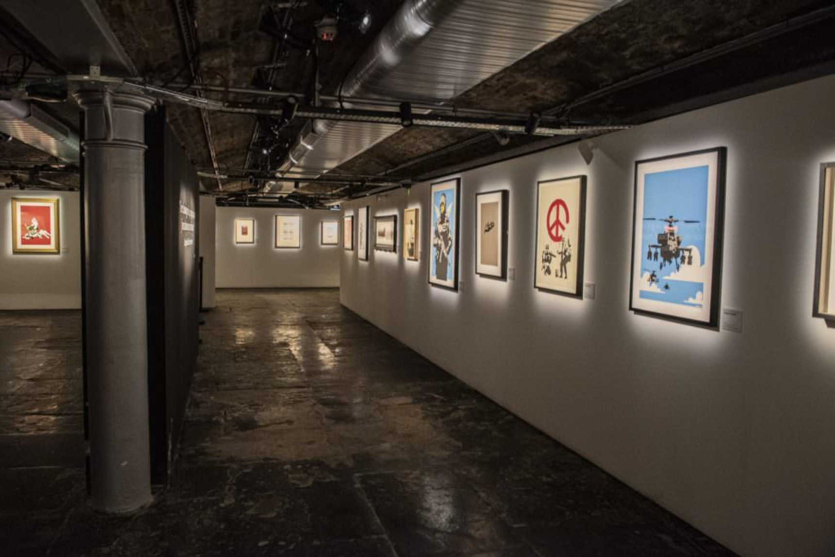 Banksy exhibition room