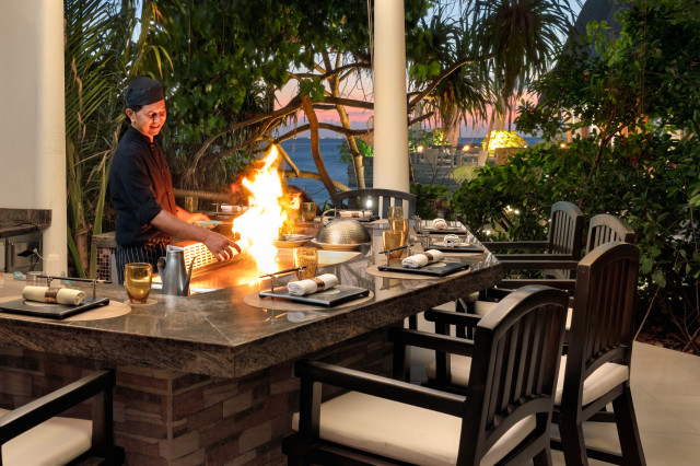grill restaurant inside maldivian resort