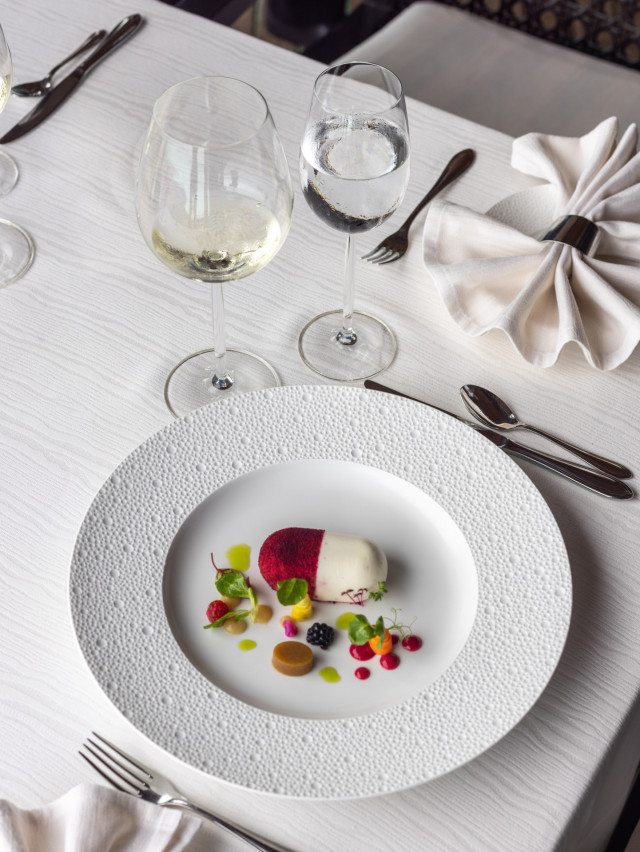 dish inside maldivian hotel restaurant