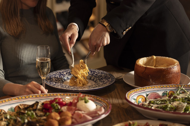 different dishes at bocconcino, london