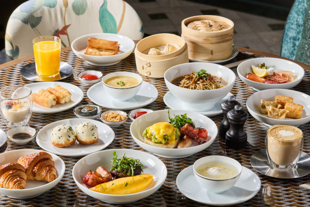 breakfast spread at Andaz ITC Shanghai