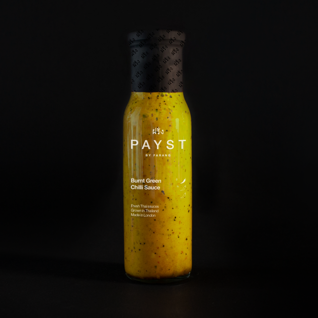 bottle of green chilli sauce