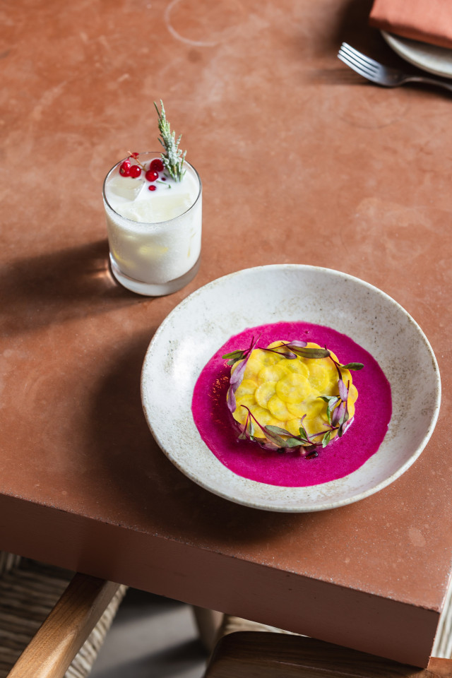 ceviche dish at restaurant