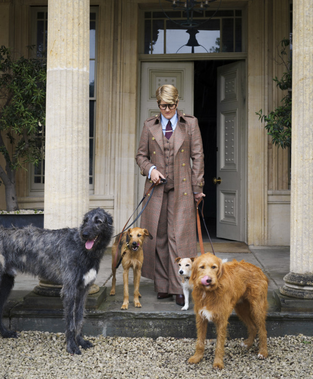 Clare Balding wears Holland Cooper 