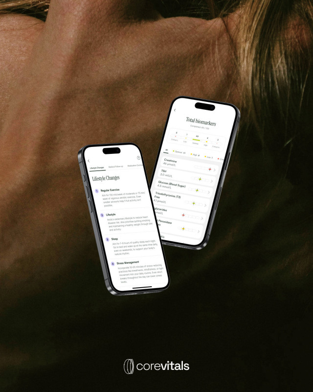photo of two phones displaying app 