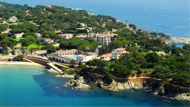 aerial view of hotel on costa brava