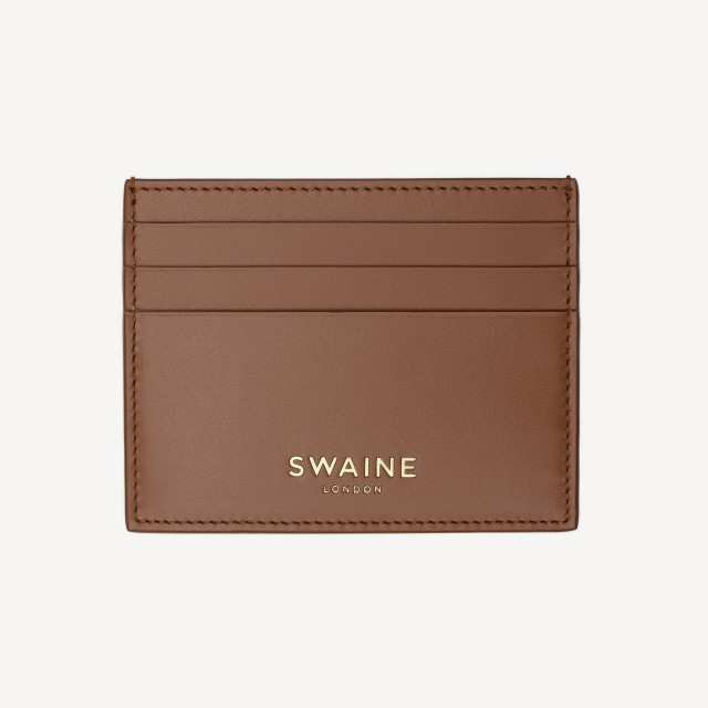 brown leather card holder