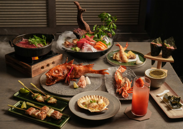 spread of food at alila shanghai hotel 