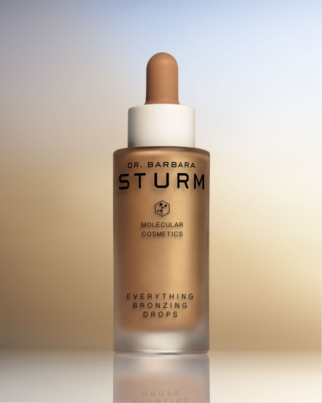 bronzing drops in glass bottle