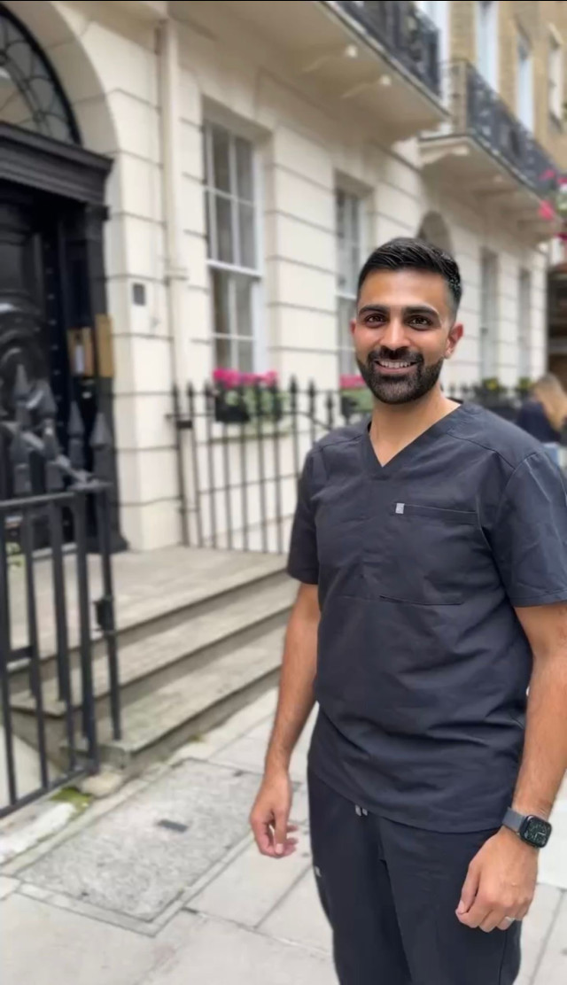 dr jinesh thakrar outside harley street smile clinic
