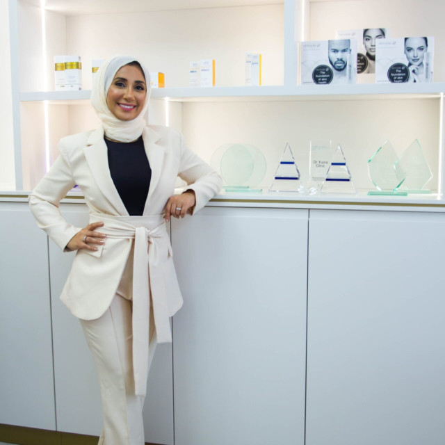 doctor posing in clinic 