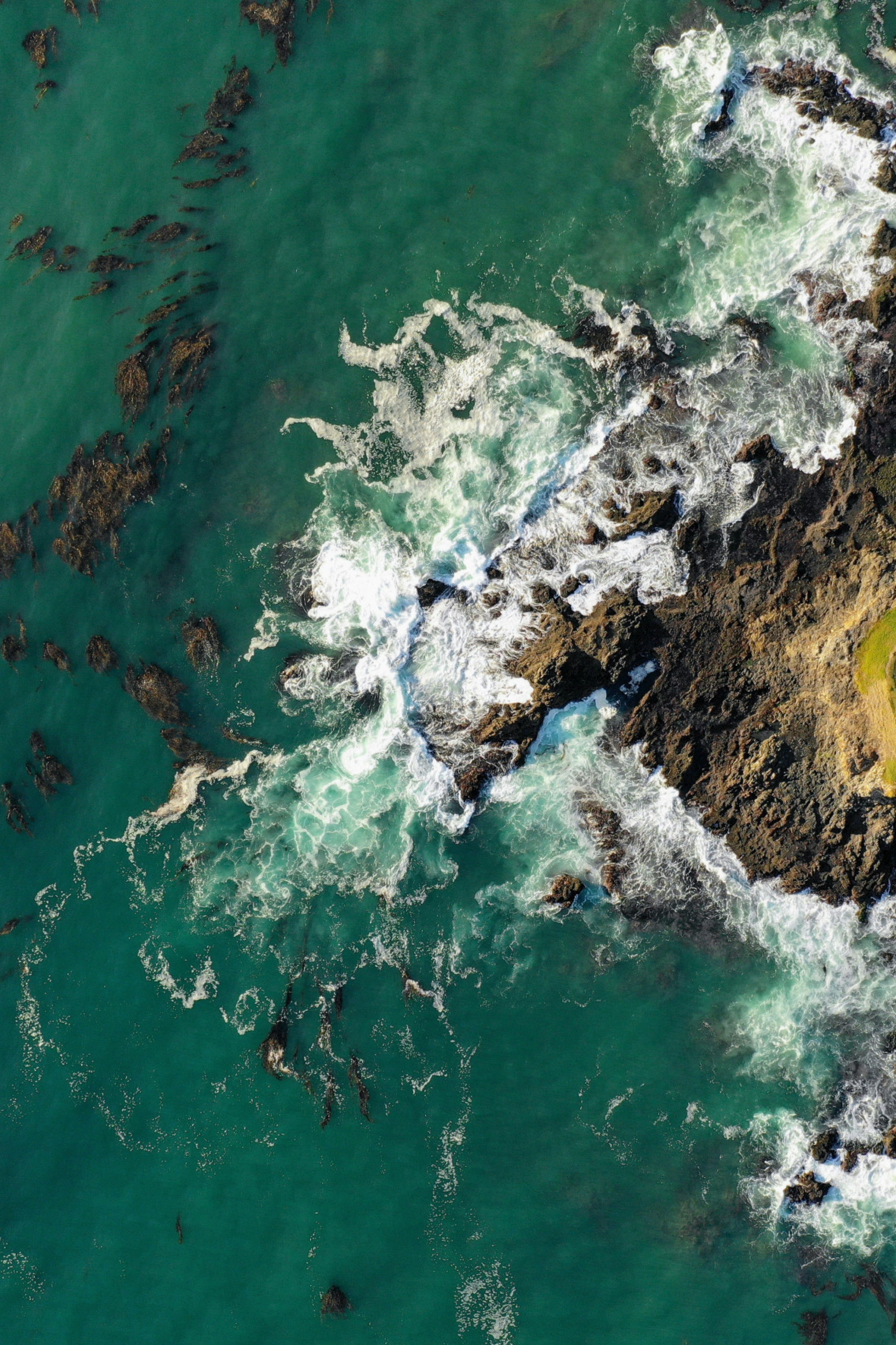 aerial view of pebble beach