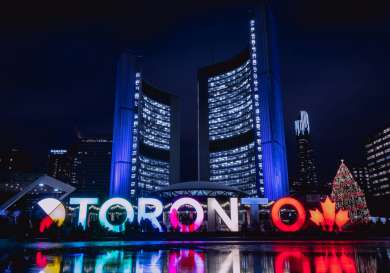 Toronto at night.