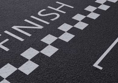 Racing circuit finish line.