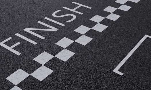 Race track finish line.