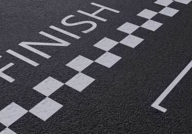 Race track finish line.