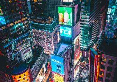 New York City Time's Square at night.