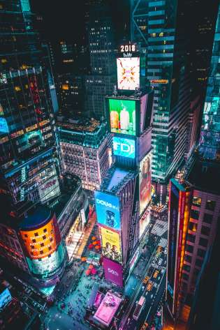 New York City Time's Square at night.