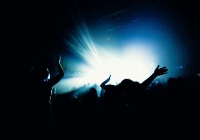 People at music event.