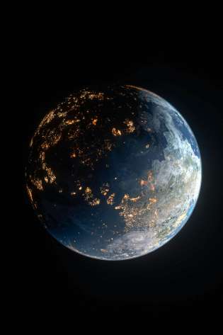 Earth in space.