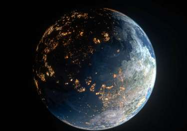 Earth in space.