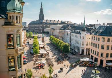 Aerial view of copenhagen.