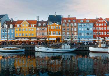 Colourful houses in copenhagen.