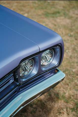 Vintage purple car.