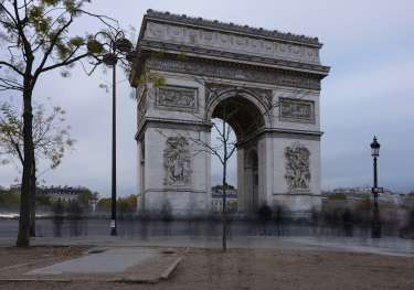 Arc de Triumph during a dark day.