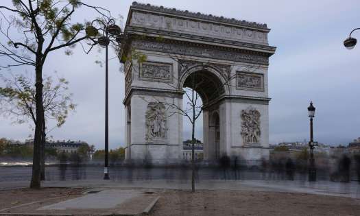 Arc de Triumph during a dark day.