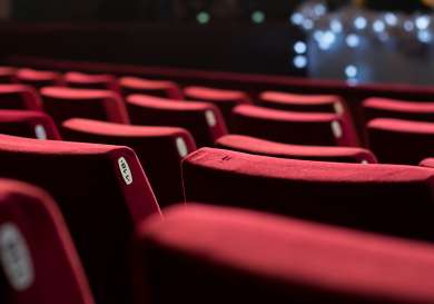 Red cinema seating.
