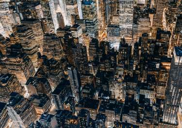 New york skyline at night.