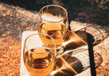 Two glasses of whisky.