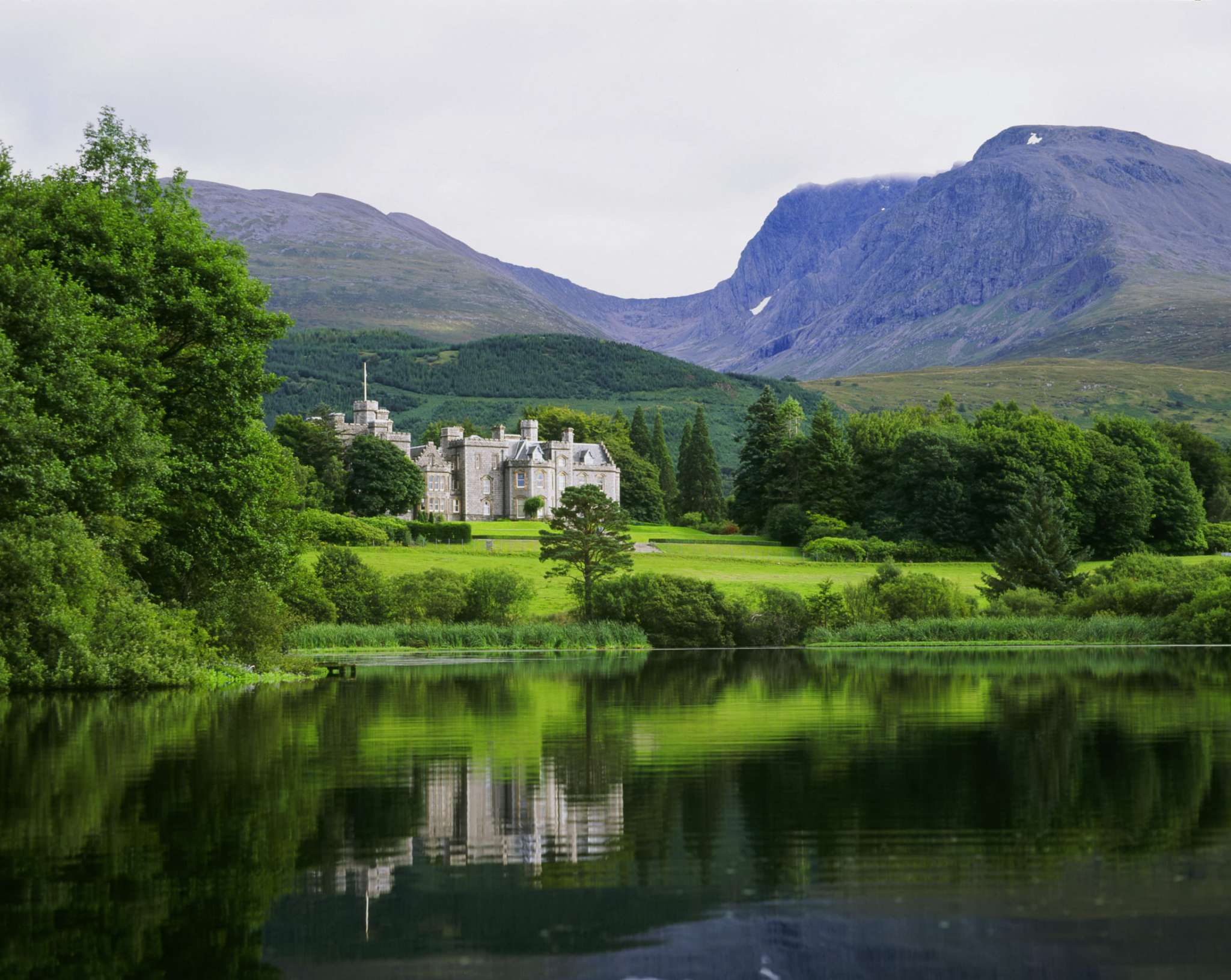 Inverlochy castle from a distance.