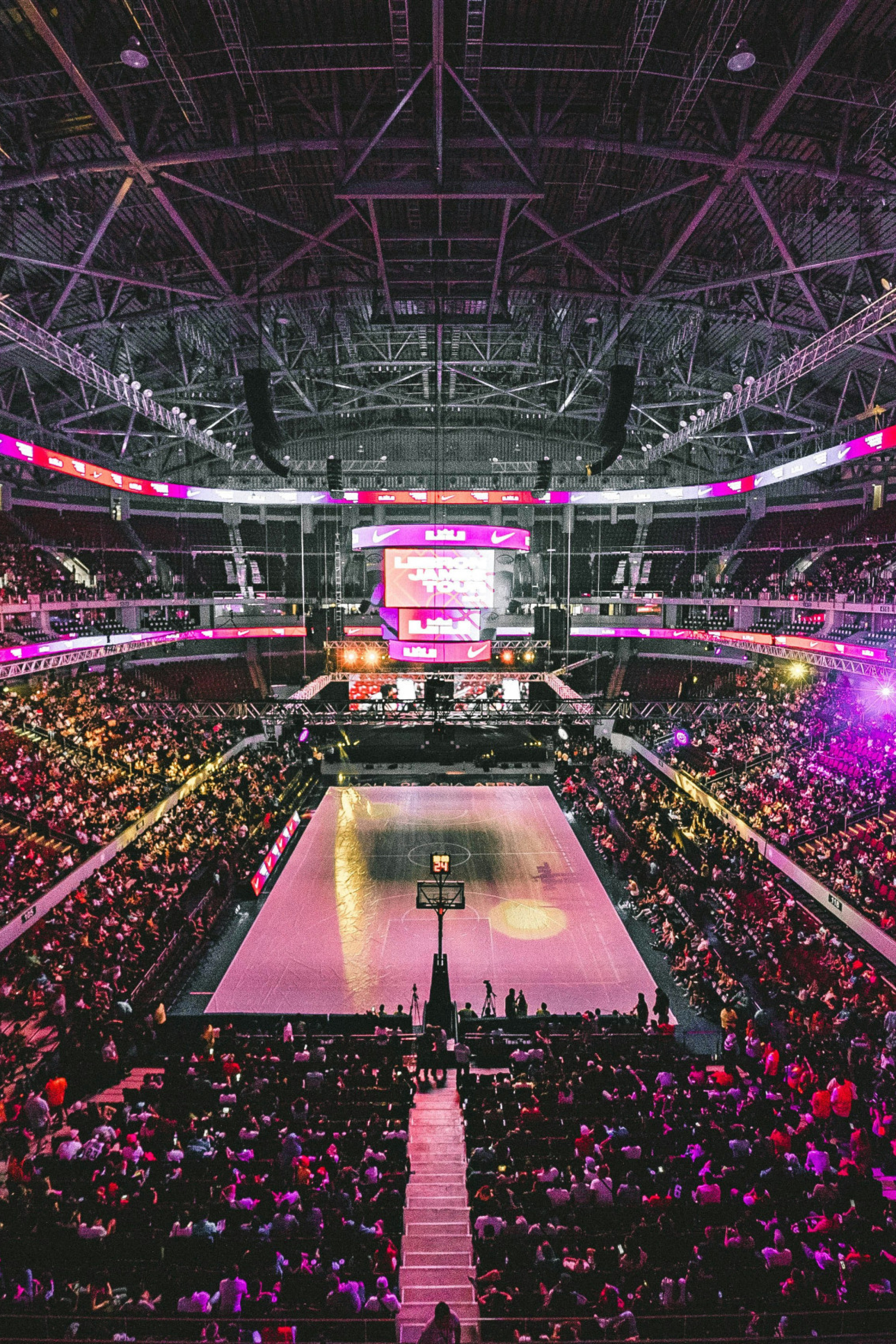 Packed basketball arena