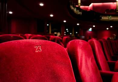 Red theatre seats.